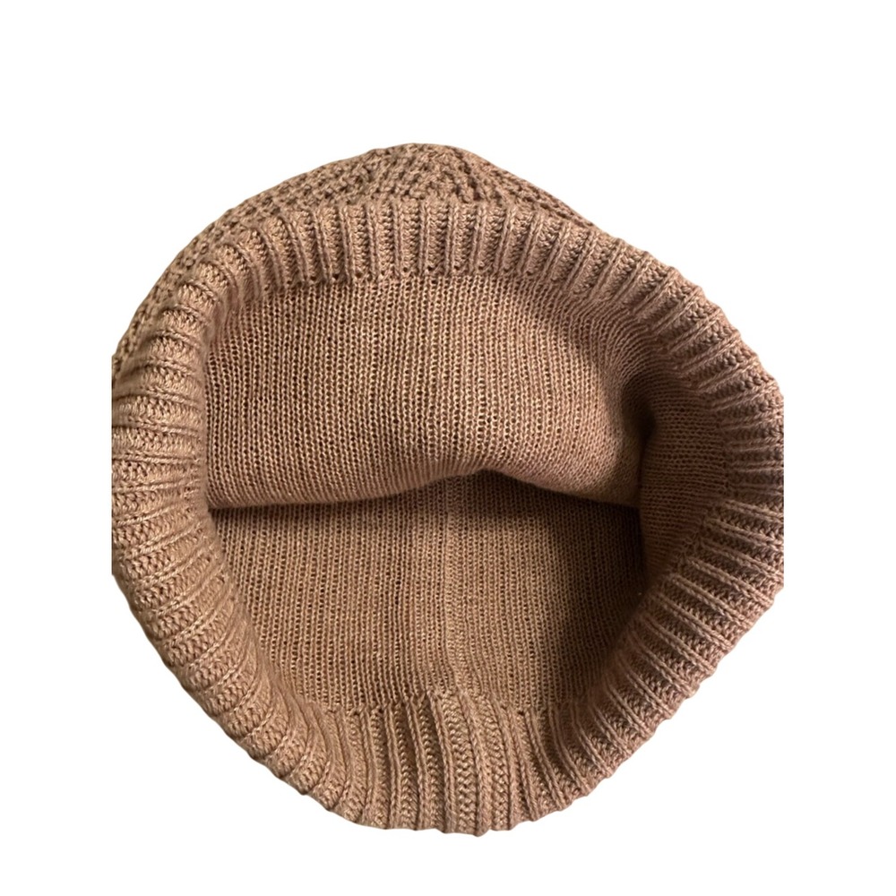 Smartwool Waffle Knit Folded Beanie in Light Brown - Picture 3 of 4